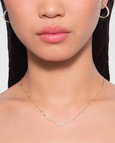 LANA Curved Diamond Solo Constellation Necklace | Thumbnail 2