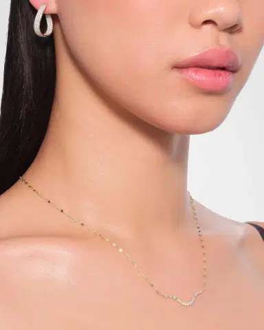 LANA Curved Diamond Solo Constellation Necklace | Thumbnail 3
