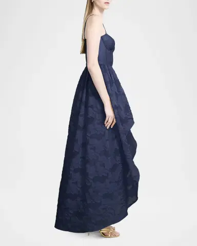 BCBGMAXAZRIA High-Low Fil Coupe Corset Gown | Thumbnail 3 BCBGMAXAZRIA High-Low Fil Coupe Corset Gown | Thumbnail 3