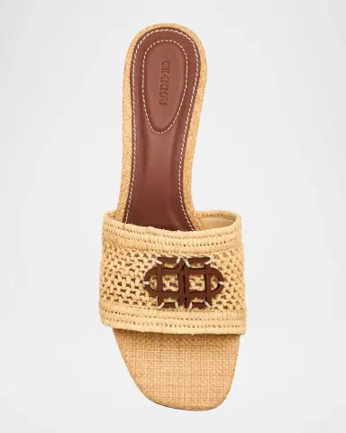 SIMKHAI Sydney Raffia Monogram Slide Sandals | Thumbnail 5 SIMKHAI Sydney Raffia Monogram Slide Sandals | Thumbnail 5