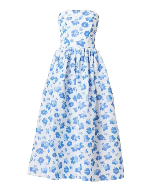 Shoshanna Dana Strapless Floral-Print Maxi Dress