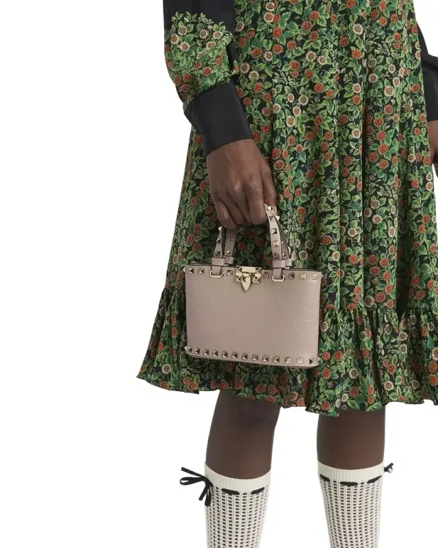 Valentino Garavani Rockstud Mini Leather Tote Bag