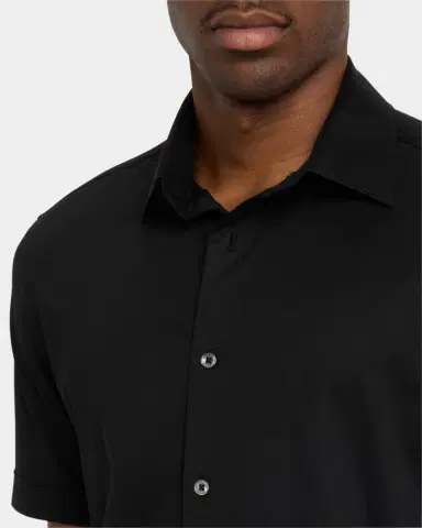 Bugatchi Men's Miles Slim Short Sleeve Shirt | Thumbnail 4