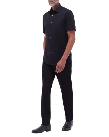 Bugatchi Men's Miles Slim Short Sleeve Shirt | Thumbnail 1