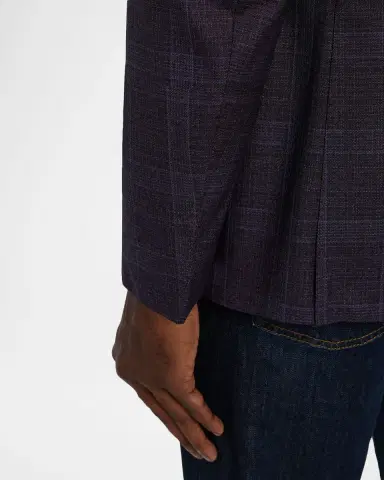 Canali Men's Plaid Wool Notch-Lapel Sport Coat | Thumbnail 5 Canali Men's Plaid Wool Notch-Lapel Sport Coat | Thumbnail 5