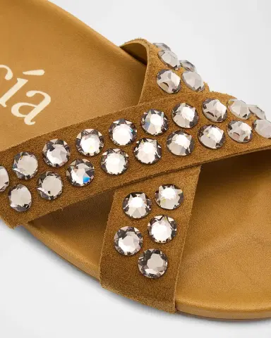 PEDRO GARCIA Analis Crystal Suede Crisscross Sandals | Thumbnail 5 PEDRO GARCIA Analis Crystal Suede Crisscross Sandals | Thumbnail 5