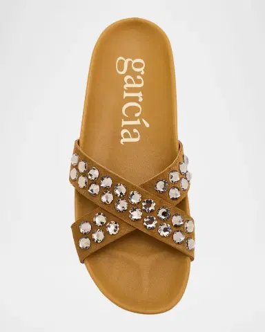 PEDRO GARCIA Analis Crystal Suede Crisscross Sandals | Thumbnail 6 PEDRO GARCIA Analis Crystal Suede Crisscross Sandals | Thumbnail 6