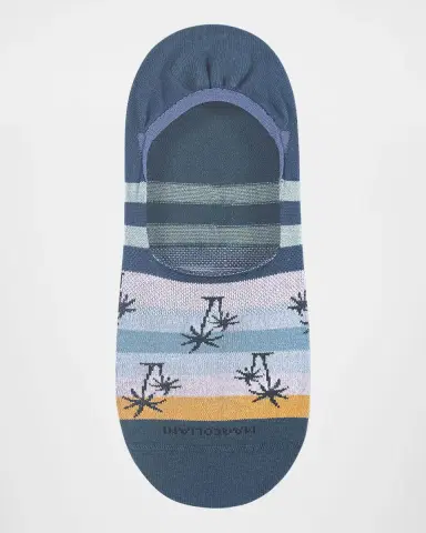 Marcoliani Men's Invisible Touch Wakiki Palm Stripe 2-Pack No-Show Socks | Thumbnail 2 Marcoliani Men's Invisible Touch Wakiki Palm Stripe 2-Pack No-Show Socks | Thumbnail 2