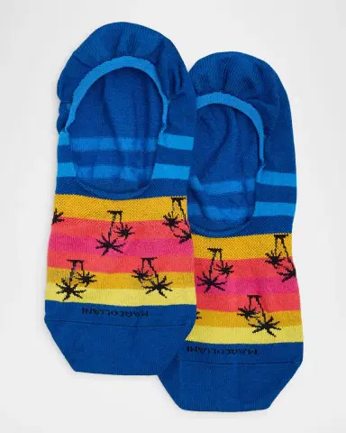 Marcoliani Men's Invisible Touch Wakiki Palm Stripe 2-Pack No-Show Socks | Thumbnail 3 Marcoliani Men's Invisible Touch Wakiki Palm Stripe 2-Pack No-Show Socks | Thumbnail 3