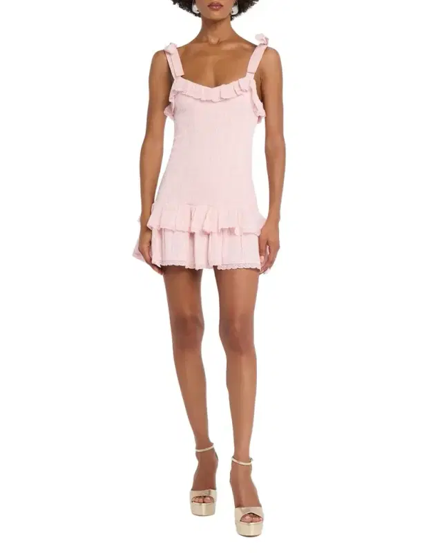 Sherina Cotton Smocked Mini Dress