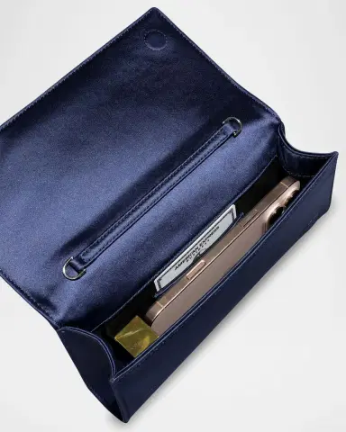 ALEXIS BITTAR Crystal Curve Recycled Satin Clutch Bag | Thumbnail 4 ALEXIS BITTAR Crystal Curve Recycled Satin Clutch Bag | Thumbnail 4