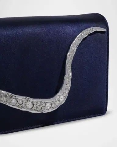 ALEXIS BITTAR Crystal Curve Recycled Satin Clutch Bag | Thumbnail 6 ALEXIS BITTAR Crystal Curve Recycled Satin Clutch Bag | Thumbnail 6