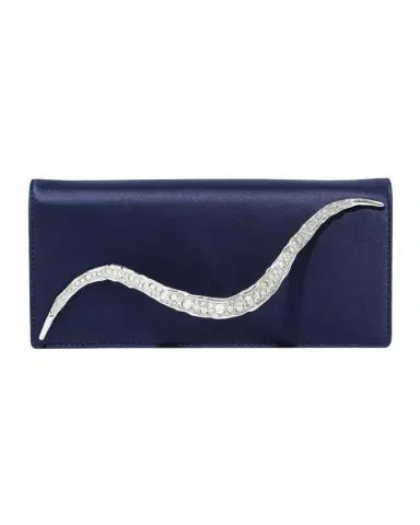 ALEXIS BITTAR Crystal Curve Recycled Satin Clutch Bag | Thumbnail 1 ALEXIS BITTAR Crystal Curve Recycled Satin Clutch Bag | Thumbnail 1