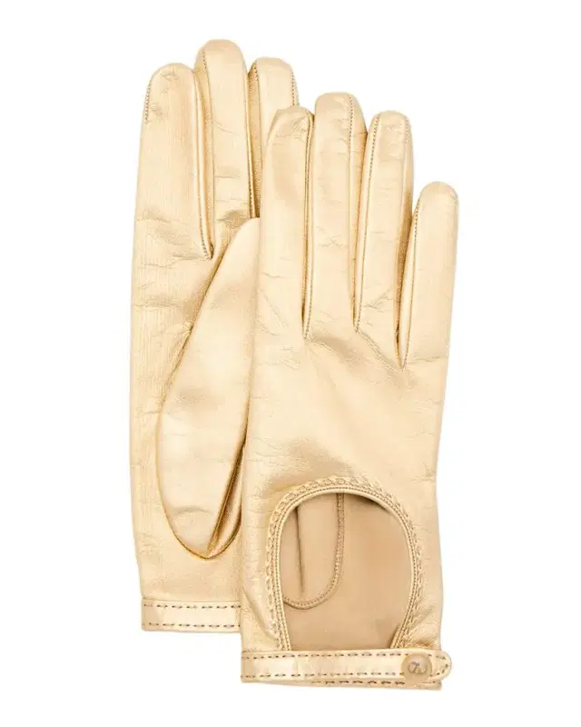 VLogo Signature Laminated Nappa Leather Gloves