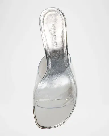 Amina Muaddi Taylor Glass Slipper Mule Sandals | Thumbnail 4