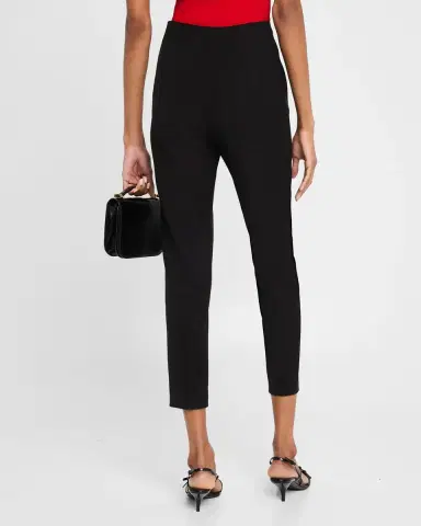 Adam Lippes Kit Slim Leg Compact Viscose Pants | Thumbnail 3