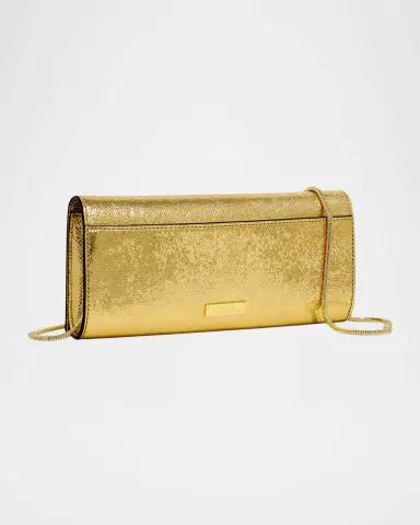 ALEXIS BITTAR Crystal Curve Snake-Embossed Leather Clutch Bag | Thumbnail 3