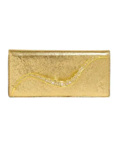 ALEXIS BITTAR Crystal Curve Snake-Embossed Leather Clutch Bag | Thumbnail 1