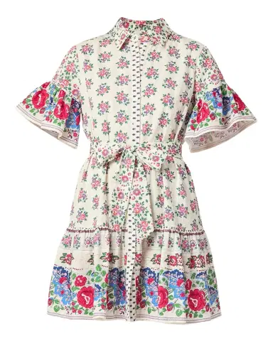 Shoshanna Lima Flounce Floral-Print Cotton Mini Dress | Thumbnail 1