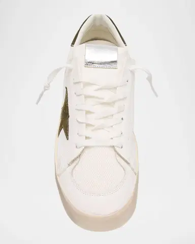 Golden Goose Men's Stardan Mesh and Leather Low-Top Sneakers | Thumbnail 5