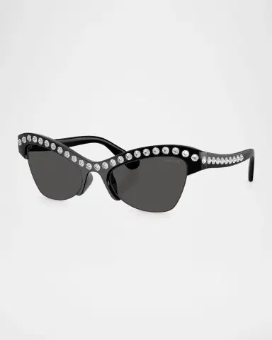 Swarovski SK6043 Crystal Butterfly Acetate Sunglasses | Thumbnail 3