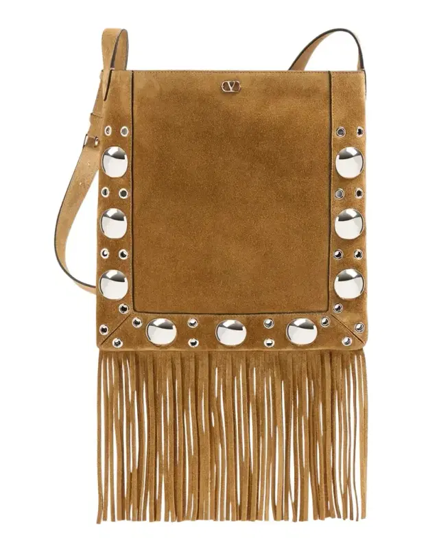 Men's Nellcôte Suede Shoulder Bag with Fringe