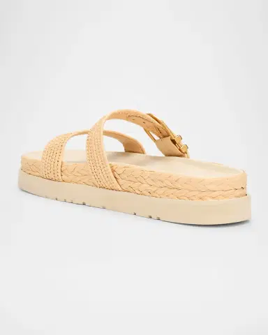 SIMKHAI Aida Raffia Double Band Sporty Sandals | Thumbnail 4 SIMKHAI Aida Raffia Double Band Sporty Sandals | Thumbnail 4