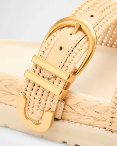 SIMKHAI Aida Raffia Double Band Sporty Sandals | Thumbnail 5 SIMKHAI Aida Raffia Double Band Sporty Sandals | Thumbnail 5