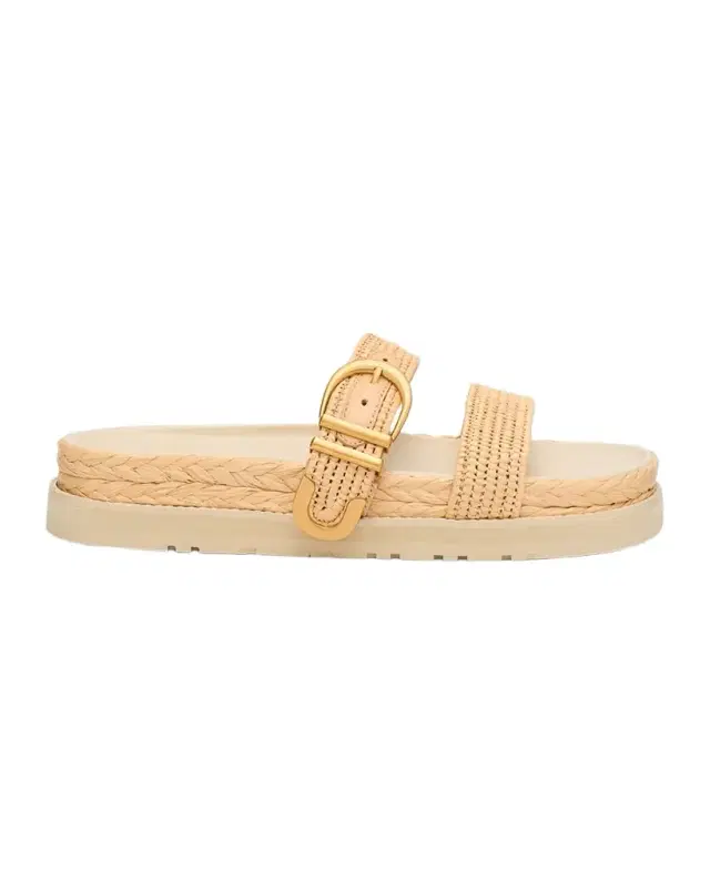 Aida Raffia Double Band Sporty Sandals