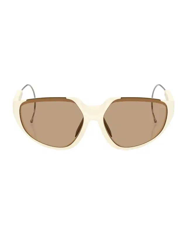 Moncler ME8008 Wraparound Plastic Sunglasses