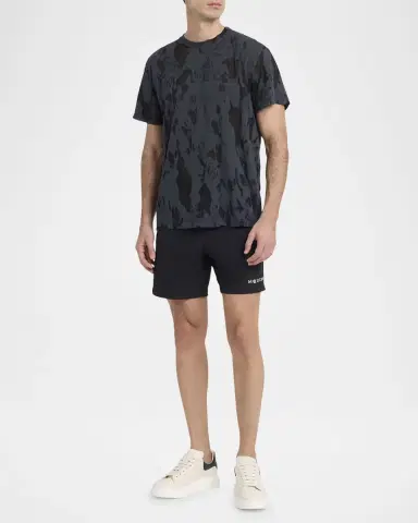 Alexander McQueen Men's Oversized Grainy Leather Low-Top Sneakers | Thumbnail 3