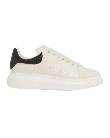Alexander McQueen Men's Oversized Grainy Leather Low-Top Sneakers | Thumbnail 1