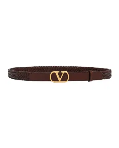 Valentino Garavani VLogo Signature Braided Leather Belt, 25mm | Thumbnail 1 Valentino Garavani VLogo Signature Braided Leather Belt, 25mm | Thumbnail 1