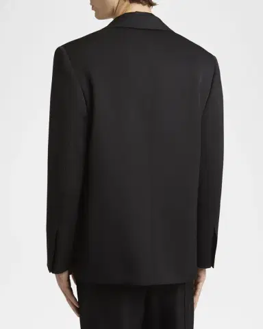 Jil Sander Men's Satin Peak Lapel Evening Jacket | Thumbnail 3 Jil Sander Men's Satin Peak Lapel Evening Jacket | Thumbnail 3