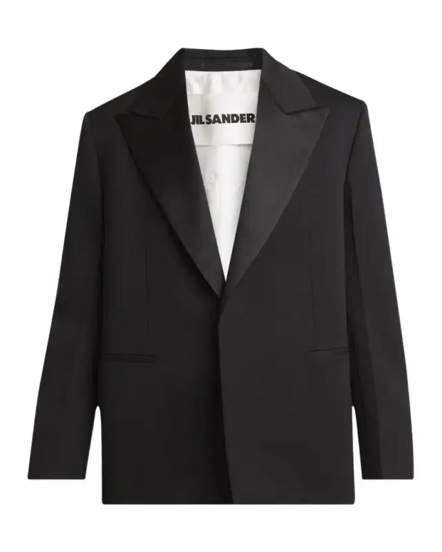 Men 's Satin Peak Lapel Evening Jacket