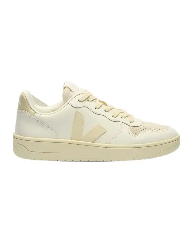 VEJA V-10 Bicolor Leather Low-Top Sneakers