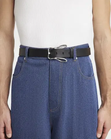 Bottega Veneta Men's Rabbit-Buckle Leather Belt | Thumbnail 2 Bottega Veneta Men's Rabbit-Buckle Leather Belt | Thumbnail 2