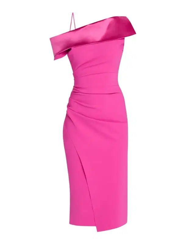 Chiara Boni La Petite Robe Koppany Ruched One-Shoulder Dress