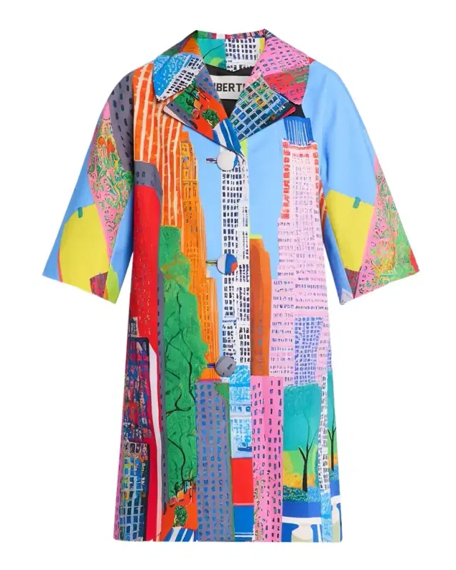 NYC Print 60 's Coat