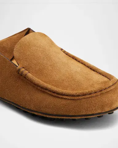 Tod's Men's Pantofola Suede Moccasin Slipper Loafers | Thumbnail 3 Tod's Men's Pantofola Suede Moccasin Slipper Loafers | Thumbnail 3