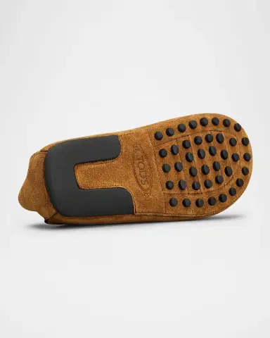 Tod's Men's Pantofola Suede Moccasin Slipper Loafers | Thumbnail 4 Tod's Men's Pantofola Suede Moccasin Slipper Loafers | Thumbnail 4