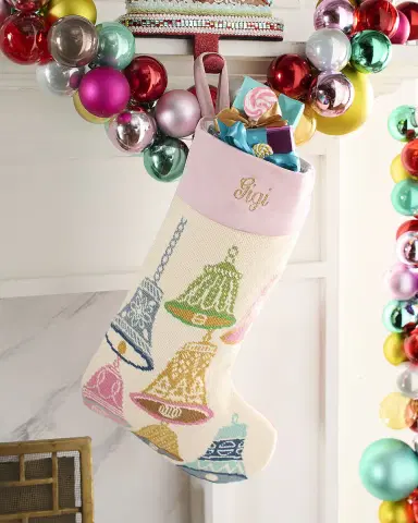 Bauble Stockings x Sainty Nelsen "The Jingle Jangle" Christmas Stocking, Personalized | Thumbnail 1 Bauble Stockings x Sainty Nelsen "The Jingle Jangle" Christmas Stocking, Personalized | Thumbnail 1
