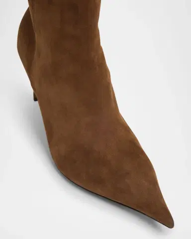 Dolce & Gabbana Devotion Suede Stiletto Ankle Booties | Thumbnail 3 Dolce & Gabbana Devotion Suede Stiletto Ankle Booties | Thumbnail 3