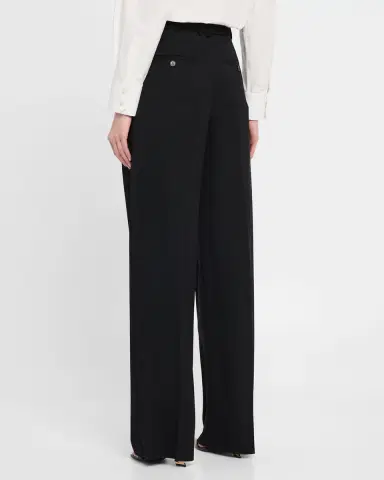 Saint Laurent Pleated Wide-Leg Trousers | Thumbnail 3