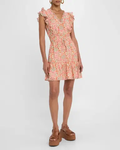 PAIGE Muriel Floral Mini Dress | Thumbnail 4 PAIGE Muriel Floral Mini Dress | Thumbnail 4