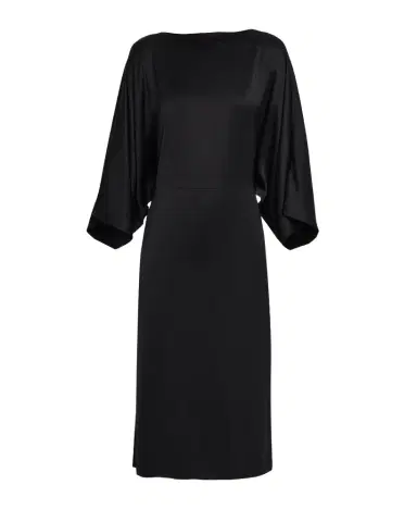 Peserico Dolman-Sleeve Viscose Midi Dress | Thumbnail 1