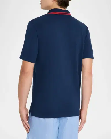 Valentino Garavani Men's Embroidered VG-Pocket Polo Shirt | Thumbnail 3 Valentino Garavani Men's Embroidered VG-Pocket Polo Shirt | Thumbnail 3