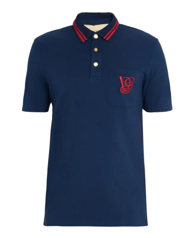 Men 's Embroidered VG-Pocket Polo Shirt