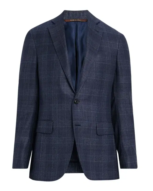 Men 's Tonal Plaid Wool Stretch Sport Coat
