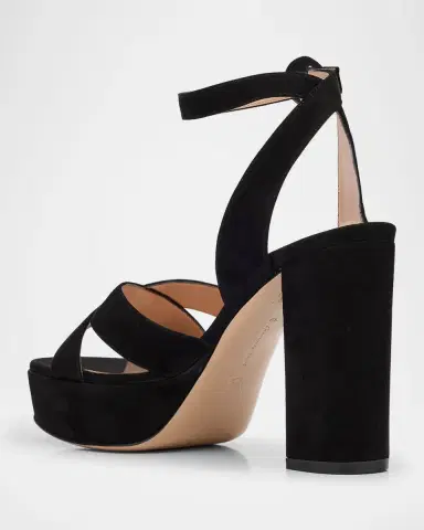 Gianvito Rossi Suede Crisscross Platform Sandals | Thumbnail 3